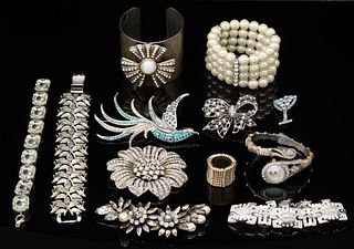 Silver-Tone and Pearl Costume Jewelry, 12 pcs.