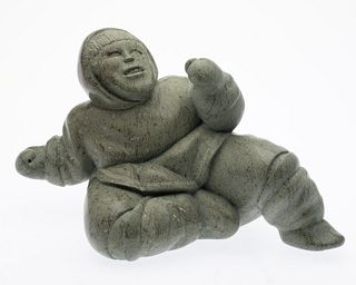 N. Kolola, Stone Sculpture of a Reclining Figure, 1976