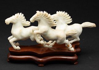 Chinese Carved Jade Horses