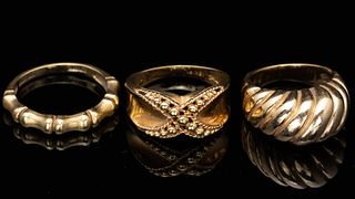 Two 18K and One 14K Gold Rings