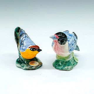 2pc Stangl Pottery Figurines, Nuthatch and Red Faced Warbler