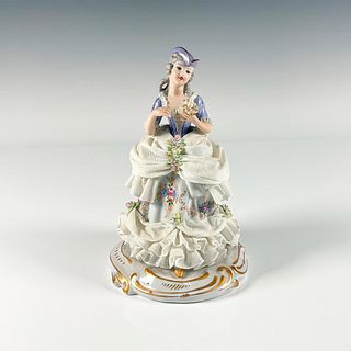 San Marco Capodimonte Italian Porcelain Victorian Lady Lace Figurine