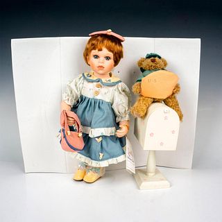 3pc Vintage Duck House Porcelain Heirloom Doll, Allison