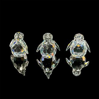 3pc Swarovski Crystal Figurine, Baby Penguins
