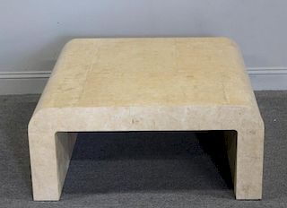 Midcentury Parchment Wrapped Coffee Table.