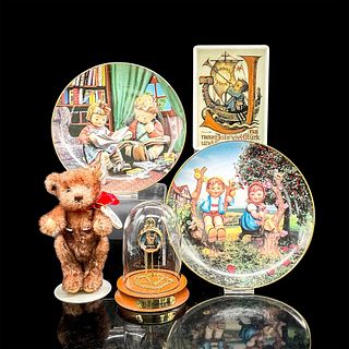 5pc Goebel Hummel Plates/Postcard/Bear/Pocket Watch