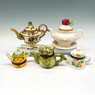 5pc Vintage Collectible Miniature Teapot Boxes