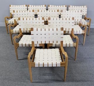 Midcentury Set of 10 John Keal Lounge Chairs.