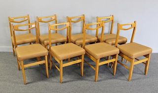 Set of 8 Guillerme et Chambron Dining Chairs.