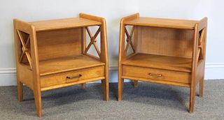 Pair of Vintage Jacques Adnet Side Tables.