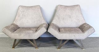 Midcentury Italian Style Lounge Chairs.
