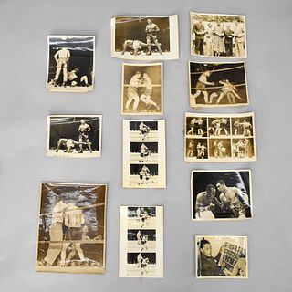 Twelve Joe Louis Boxing Photograph Memorabilia