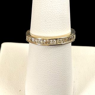 14 kt White Gold and Diamond Eternity Band Ring