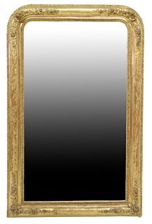 FRENCH LOUIS PHILIPPE GILTWOOD & COMPOSITE MIRROR, 59.5" X 38"