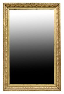 FRENCH NEOCLASSICAL GILT COMPOSITION MIRROR, 69.5" X 45.75"