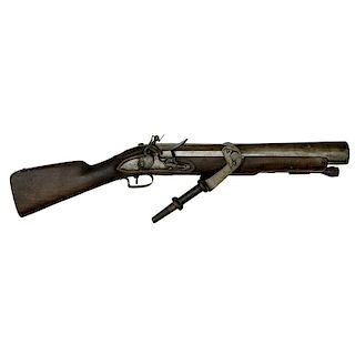 British Flintlock Elliptical Bore Swivel Gun
