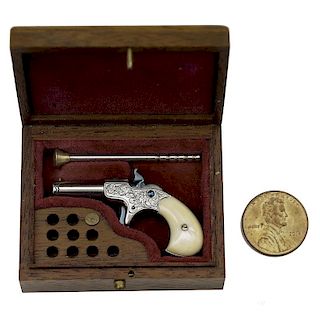 Miniature Copy of Engraved Remington Elliot Single Shot Derringer