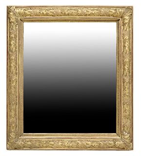 FRENCH NEOCLASSICAL GILT PAINTED MIRROR, 50" X 44"