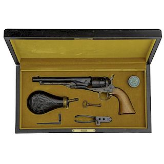 Second Generation Cased Colt Model 1860 Army Revolver with Accessories