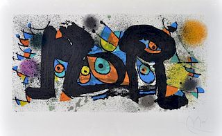 Joan Miro Signed "Sculpture II" Litho COA
