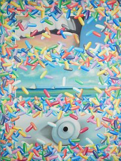 Paul Spina (American 1937-2017) acrylic
