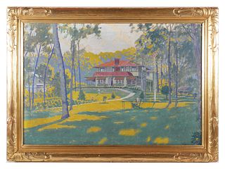 NEWCOMB MACKLIN Frame, Painting of House