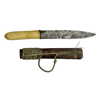 Early Bowie Knife with Ivory Handle