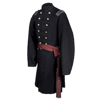 Civil War Infantry Major's Frock Coat and Crimson Silk Sash