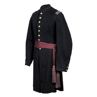 Civil War Infantry Captain's Frock Coat with Crimson Silk Sash