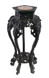 Antique Chinese Carved Plant Stand