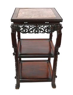 Antique Chinese Carved Tea Table 