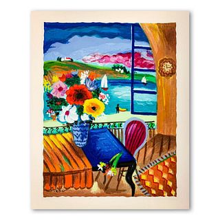 Shlomo Alter (1936-2021), "Lake View" Hand Signed Limited Edition Serigraph on Paper with Letter of Authenticity.