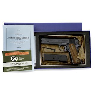 *Colt Government Model 1911 WWI Replica Pistol, Carbonia Blue Finish, New in Box