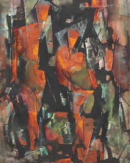 CHARLES RAGLAND BUNNELL (D.1968) ABSTRACT PAINTING