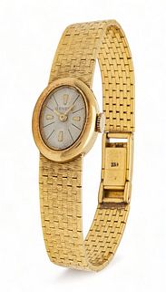 Geneve 18k Gold Swiss Lady's Watch Ca. 1955, L 6" 33.8g