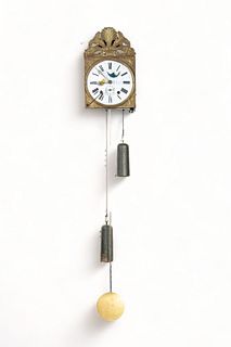 G. Guyot (French) Morbier Clock, 19th Century, H 55" W 9.5" Depth 6"