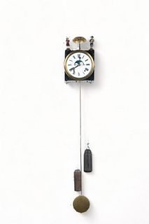 Pierre Germain (French) Morbier Clock, H 56" W 9.5" Depth 6"