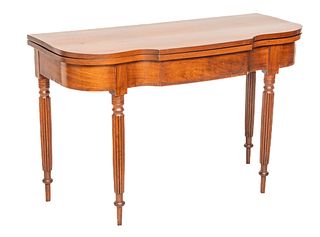 American Sheraton Cherry Wood Console-Side Table, Ca. 1840, H 29" W 46" Depth 20"