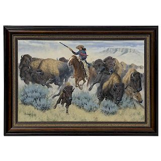 Oil Painting of Buffalo Bill by Michael Schreck