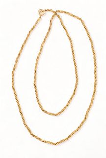14K Woven Yellow Gold Chain L 23" 12.6g