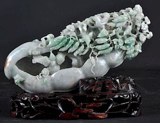 Chinese Carved and Sculptured Jade Piece