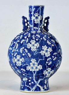 Chinese Blue & White Porcelain Moon Flask
