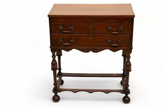 Oak Single Drawer Sewing Cabinet H 29" W 24" Depth 12"