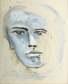 Jack Faxon (American, 1936-2020) Acrylic "Portrait Study", H 22" W 18"