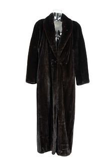 Mary McFadden Couture Full Length Mink Coat, 10/12 H 55"