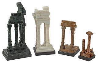 (4) GRAND TOUR STYLE MODELS OF ARCHITECTURAL RUINS
