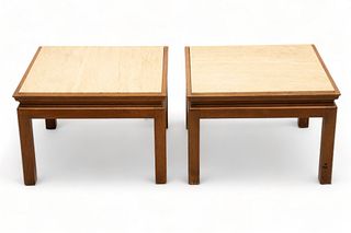 Widdicomb Furniture Co (Grand Rapids, MI) Mid Century Modern Style End Tables, 1 As Is H 15" W 22" 1 Pair