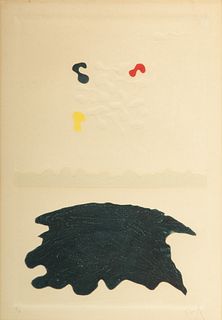 Adolph Gottlieb (American, 1903-1974) Embossed Print on Paper, H 12" W 8"