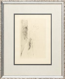 Henri De Toulouse-Lautrec (French, 1864-1901) Lithograph on Paper, "Yvette Guibert", H 12" W 8"