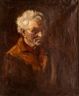 Myron Barlow (American, 1873-1937) Oil on Canvas, Ca. 1903, "Portrait of a Gentleman", H 32.25" W 26"